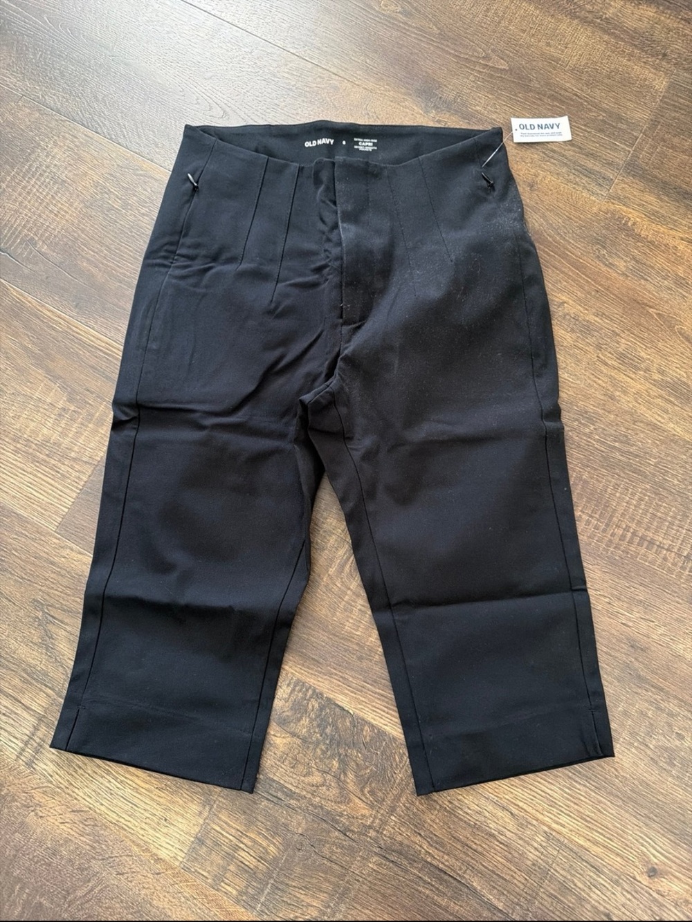 Old Navy Black Cropped Straight-Leg Pants